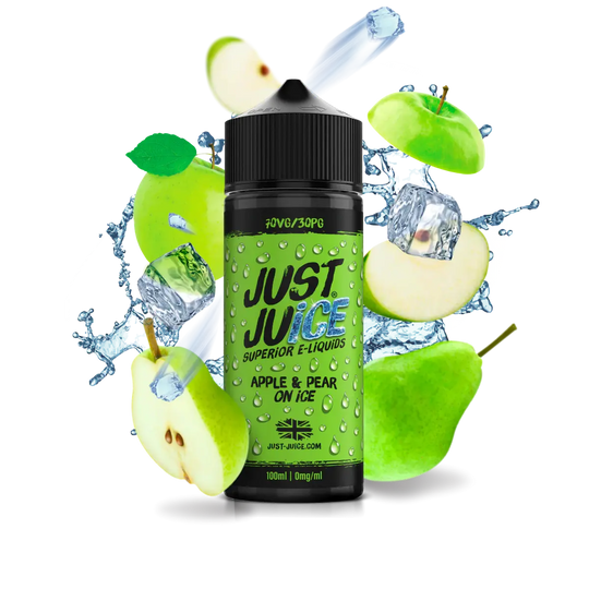 Just Juice Apple & Pear On Ice 100ml shortfill bottle UK