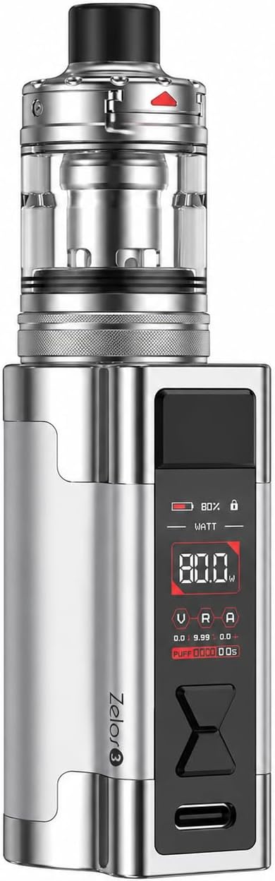 Aspire Zelos 3 Vape Kit Metallic Silver Available At Norwich Vape UK