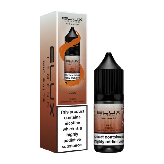 Elux Legend Cola Nic Salt E-Liquid 10ml Bottle – Available in 5mg, 10mg, 20mg Nicotine Strengths