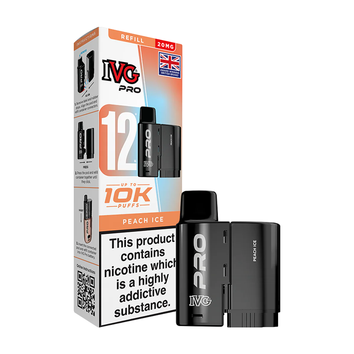 IVG Pro 12 Peach Ice 20mg Prefilled Pod