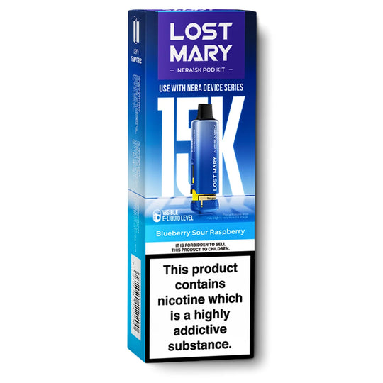 Blueberry Sour Raspberry Lost Mary NERA 15K Refill Pack