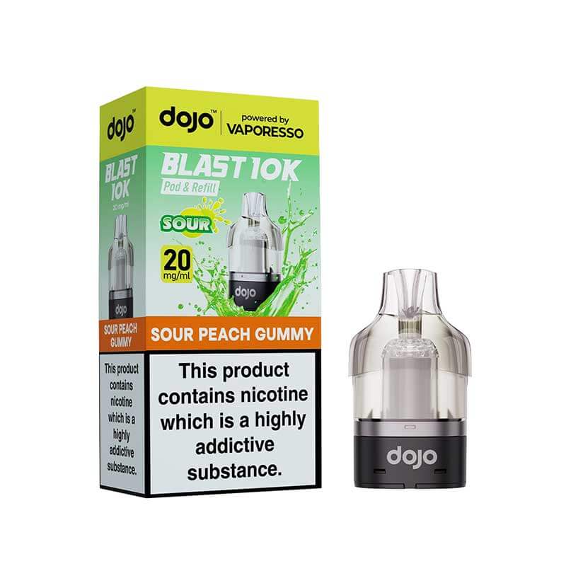 Sour Peach Gummy Dojo Blast 10K Refill Pack