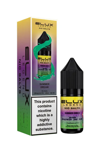 Elux Legend Summer Dream Nic Salt E-Liquid 10ml Bottle – Available in 5mg, 10mg, 20mg Nicotine Strengths
