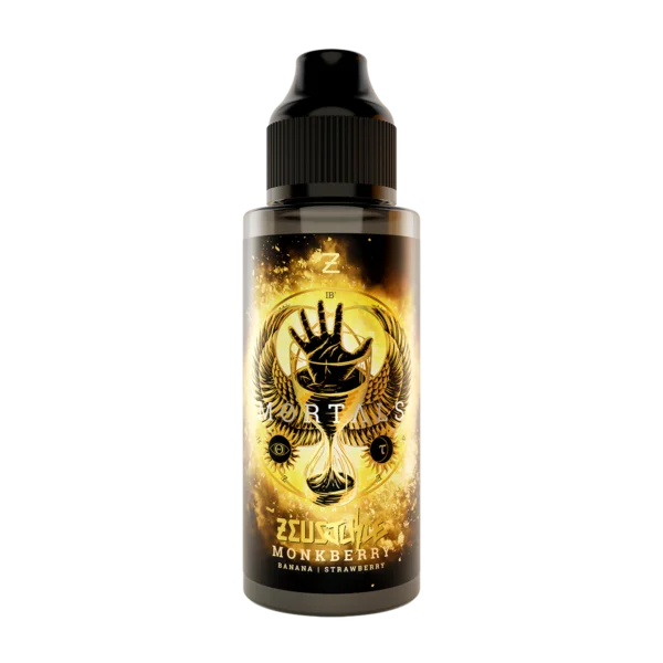 Monkberry 100ml Shortfill By Zues Juice — TPD-compliant shortfill e-liquid bottle
