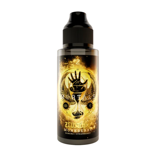 Monkberry 100ml Shortfill By Zues Juice — TPD-compliant shortfill e-liquid bottle