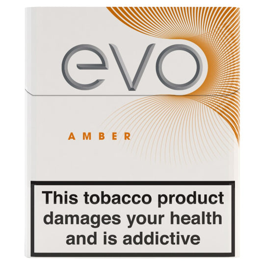 EVO Amber Tobacco Sticks Pack of 20 – Heated Tobacco Refills Norwich Vape