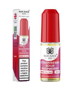 Strawberry Sour Raspberry Nic Salt By Bar Juice 5000 — 10ml Bar Juice 5000 e-liquid bottle