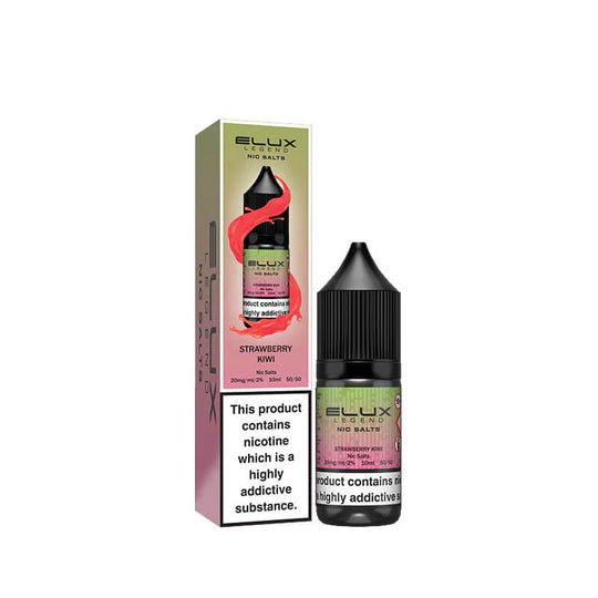 Elux Legend Strawberry Kiwi Nic Salt E-Liquid 10ml Bottle – Available in 5mg, 10mg, 20mg Nicotine Strengths