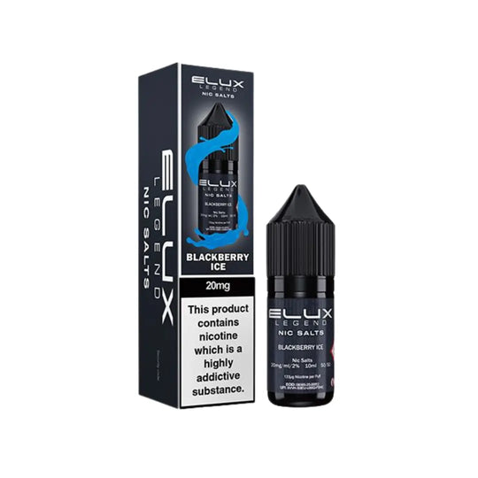 Elux Legend Blackberry Ice Nic Salt E-Liquid 10ml Bottle – Available in 5mg, 10mg, 20mg Nicotine Strengths