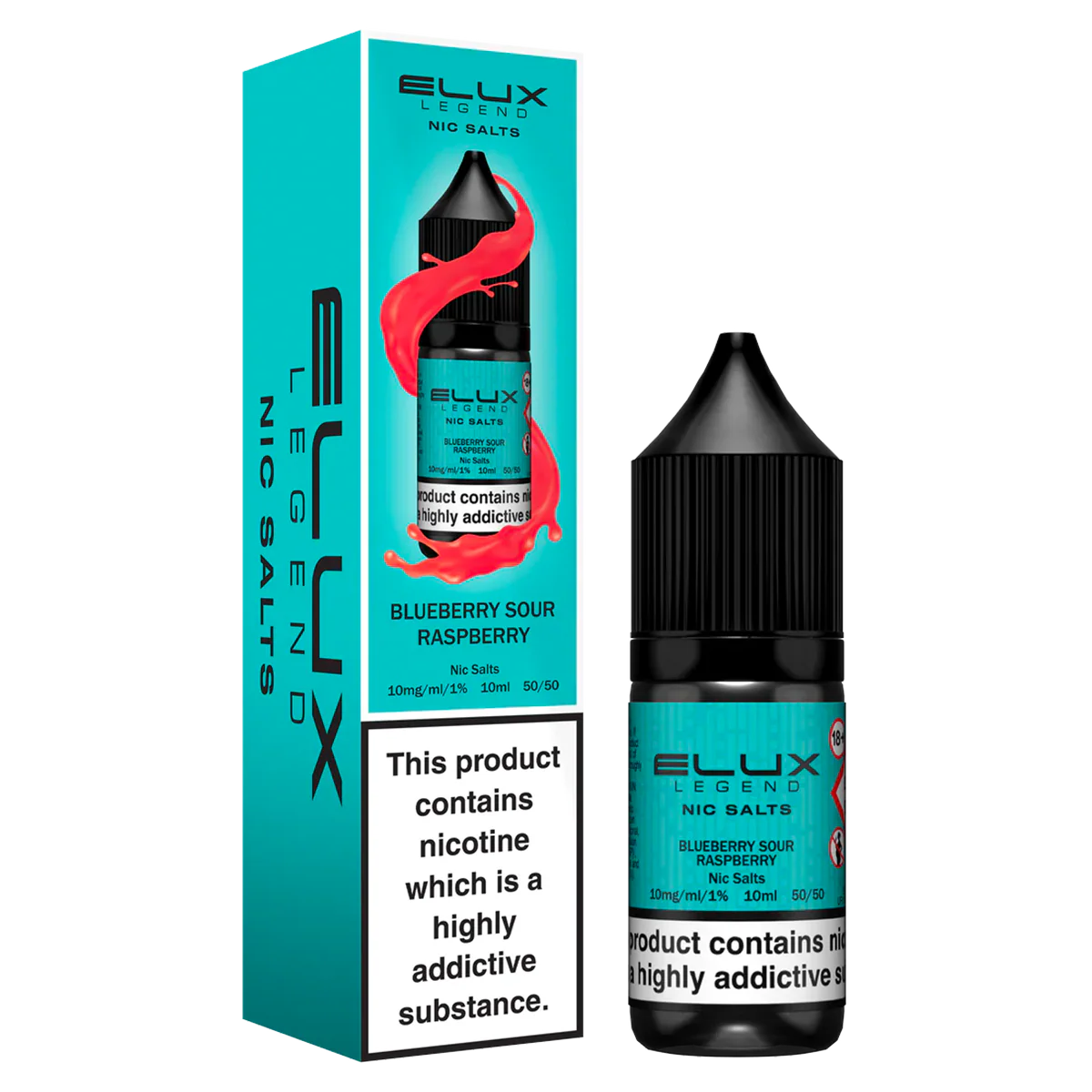 Elux Legend Blueberry Sour Raspberry Nic Salt E-Liquid 10ml Bottle – Available in 5mg, 10mg, 20mg Nicotine Strengths