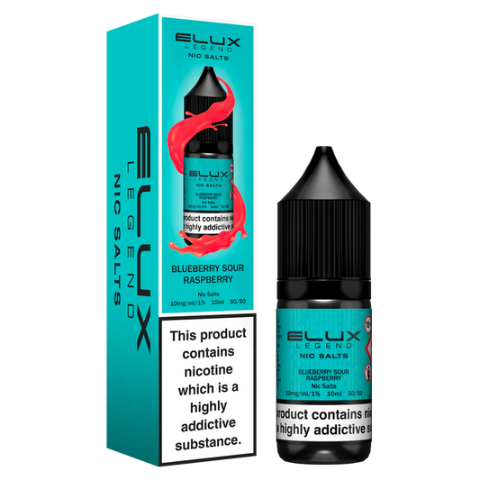 Elux Legend Blueberry Sour Raspberry Nic Salt E-Liquid 10ml Bottle – Available in 5mg, 10mg, 20mg Nicotine Strengths