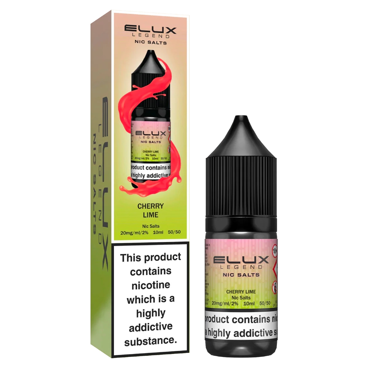 Elux Legend Cherry Lime Nic Salt E-Liquid 10ml Bottle – Available in 5mg, 10mg, 20mg Nicotine Strengths