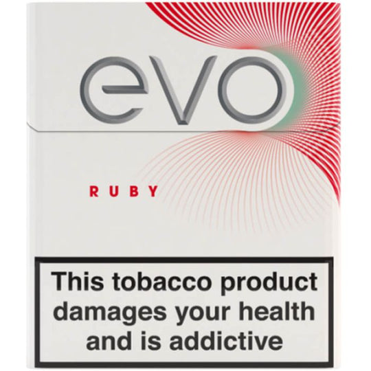EVO Ruby Tobacco Sticks Pack of 20 – Heated Tobacco Refills Norwich Vape