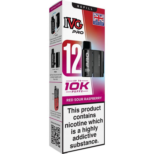 Red Sour Raspberry IVG Pro 12 Refill Pack
