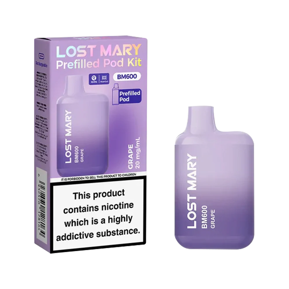 Lost Mary 600 Prefilled Pod Kit – Grape