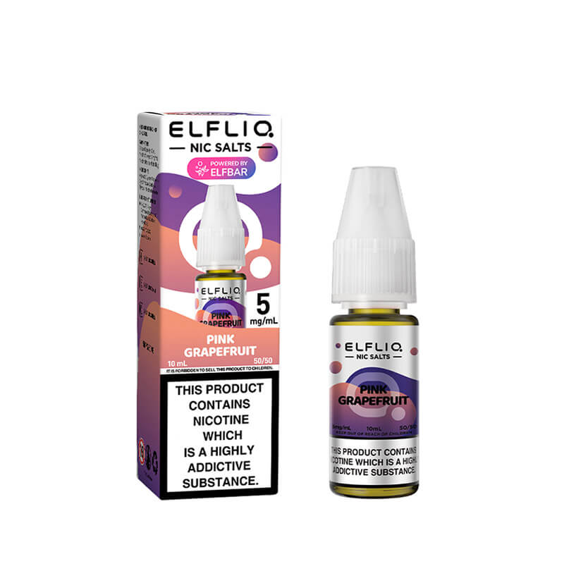 Pink Grapefruit Nic Salt By ELFLIQ – 10ml ELFLIQ nic salt e-liquid bottle