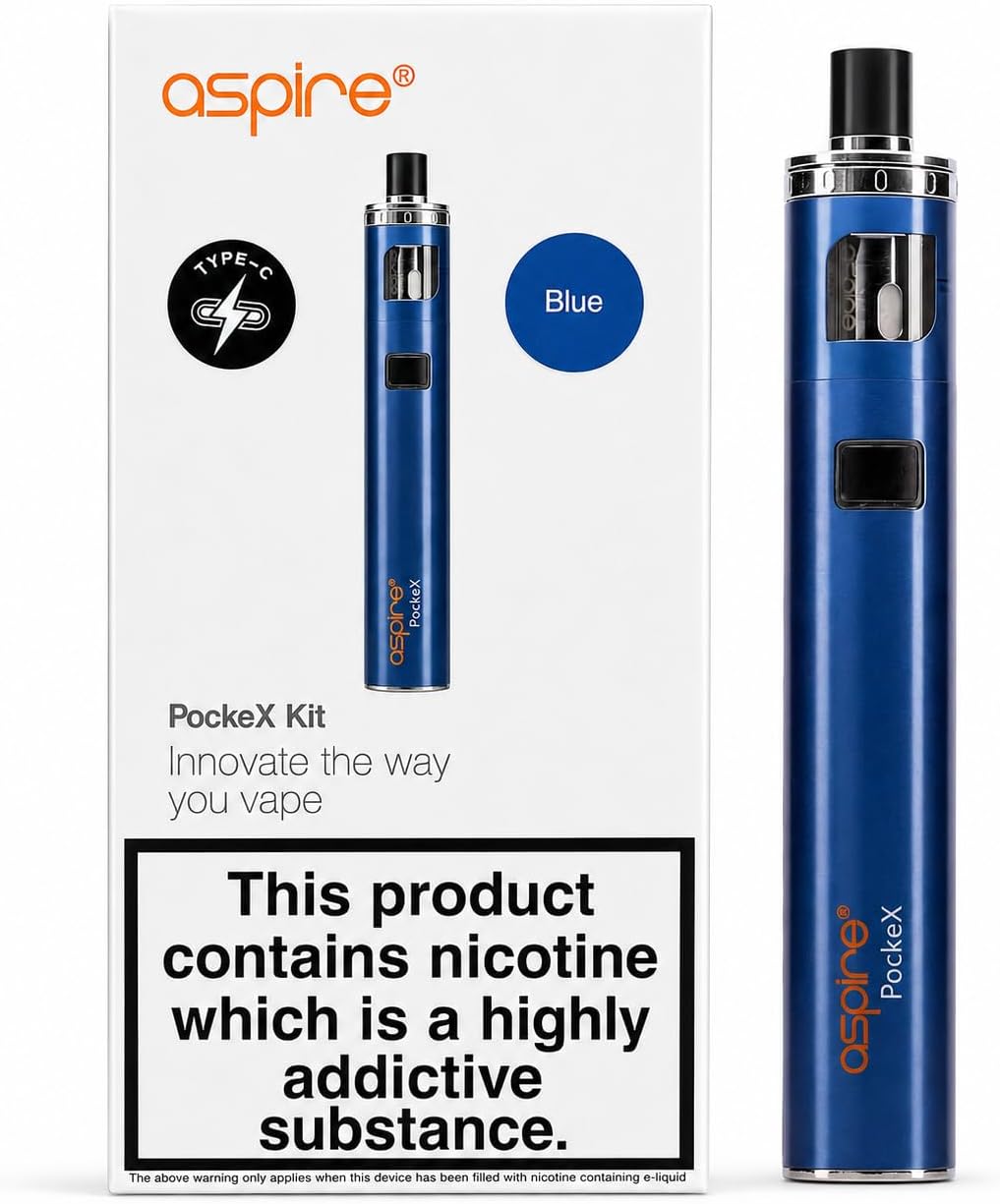 PockeX AIO Vape Kit Blue Available At Norwich Vape UK