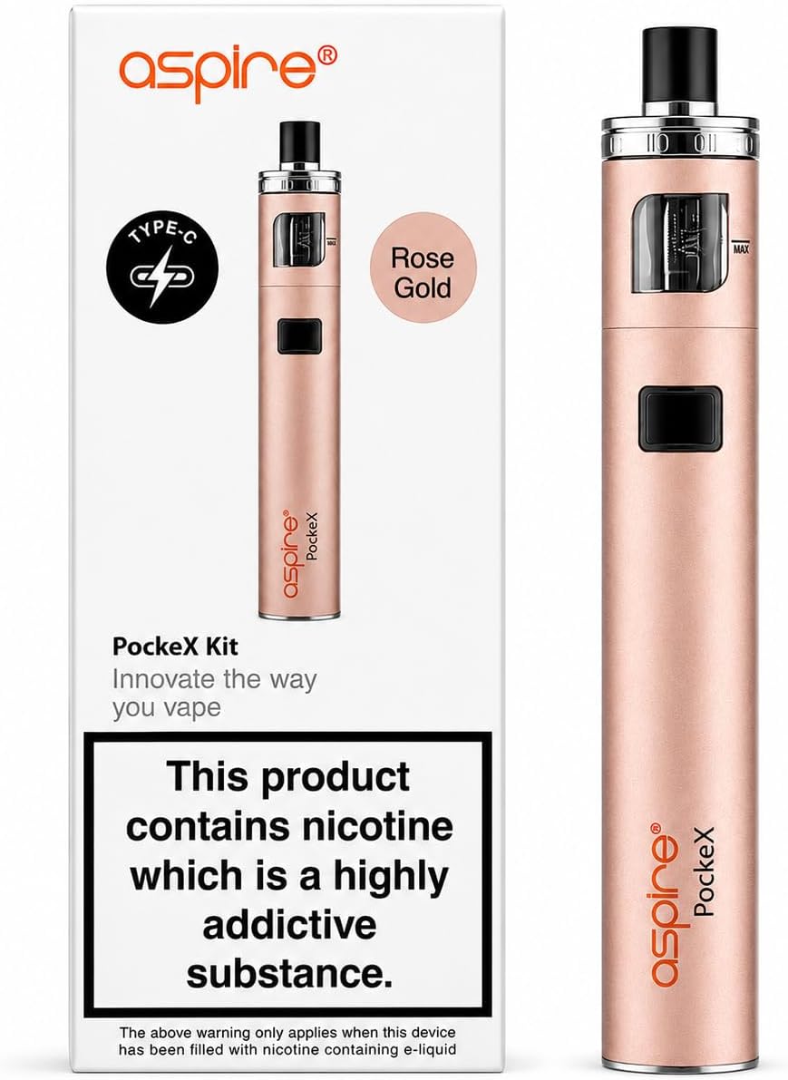 PockeX AIO Vape Kit Rose Gold Available At Norwich Vape UK
