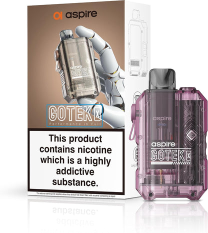 Aspire Gotek X Pod Kit Translucent Lavender Available At Norwich Vape UK