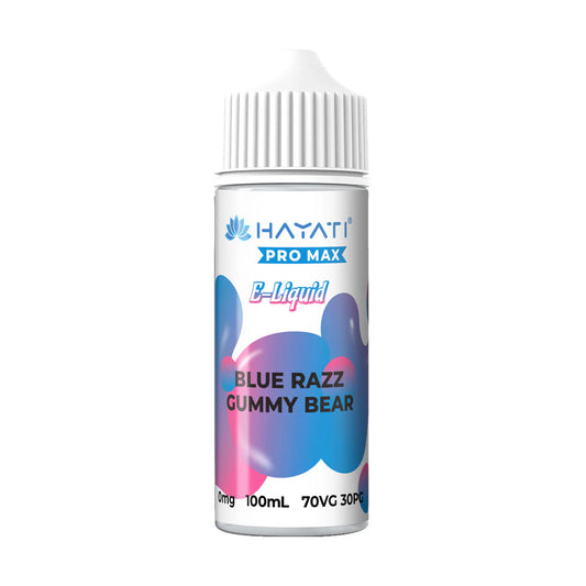 Hayati Pro Max Blue Razz Gummy Bear 100ml shortfill vape juice UK