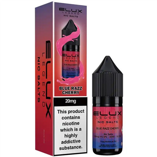 Elux Legend Blue Razz Cherry Nic Salt E-Liquid 10ml Bottle – Available in 5mg, 10mg, 20mg Nicotine Strengths