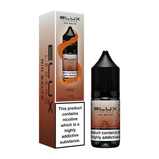 Elux Legend Cola Nic Salt E-Liquid 10ml Bottle – Available in 5mg, 10mg, 20mg Nicotine Strengths