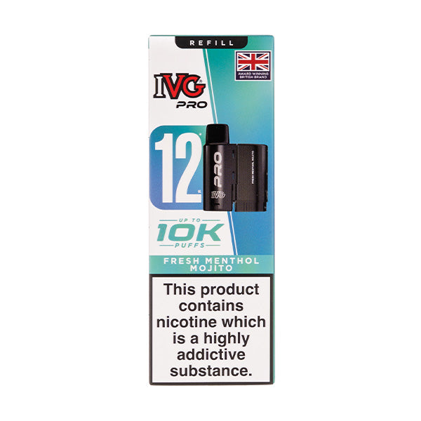 Fresh Menthol Mojito IVG Pro 12 Refill Pack