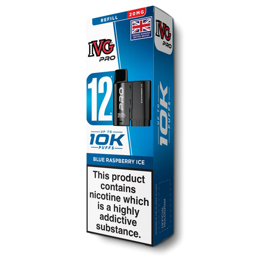 Blue Raspberry Ice IVG Pro 12 Refill Pack