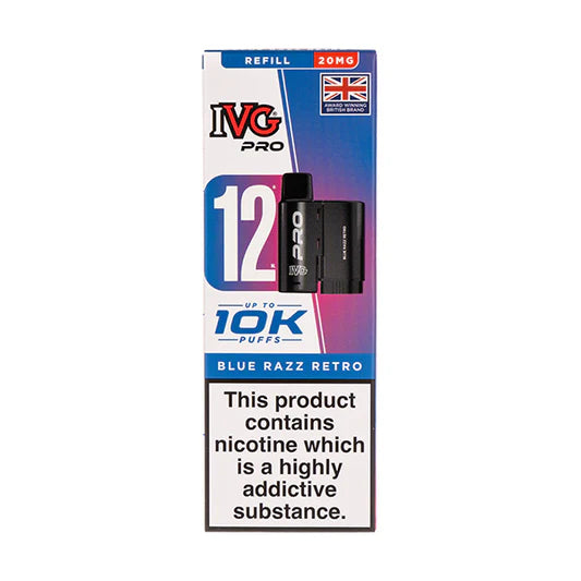Blue Razz Retro IVG Pro 12 Refill Pack