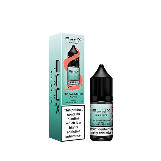 Elux Legend Kiwi Passionfruit Guava Nic Salt E-Liquid 10ml Bottle – Available in 5mg, 10mg, 20mg Nicotine Strengths