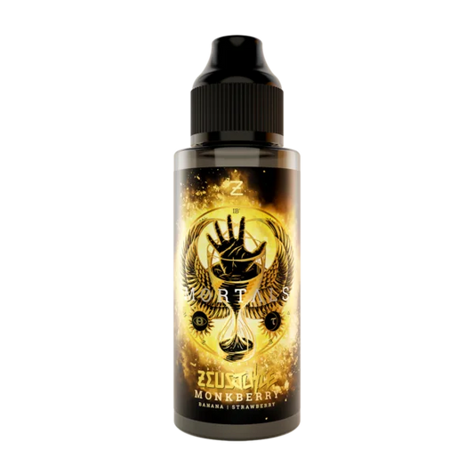 Monkberry 100ml Shortfill By Zues Juice — TPD-compliant shortfill e-liquid bottle