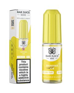 Banana Ice Nic Salt By Bar Juice 5000 — 10ml Bar Juice 5000 e-liquid bottle