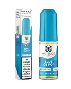 Blue Ice Pop Nic Salt By Bar Juice 5000 — 10ml Bar Juice 5000 e-liquid bottle