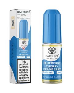 Blueberry Cherry Cranberry Nic Salt By Bar Juice 5000 — 10ml Bar Juice 5000 e-liquid bottle