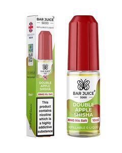 Double Apple Shisha Nic Salt By Bar Juice 5000 — 10ml Bar Juice 5000 e-liquid bottle