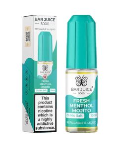 Fresh Menthol Mojito Nic Salt By Bar Juice 5000 — 10ml Bar Juice 5000 e-liquid bottle