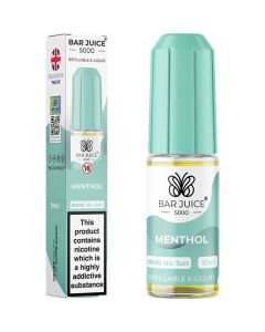 Menthol Nic Salt By Bar Juice 5000 — 10ml Bar Juice 5000 e-liquid bottle