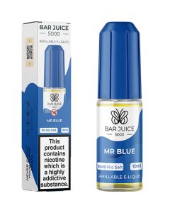 Mr Blue Nic Salt By Bar Juice 5000 — 10ml Bar Juice 5000 e-liquid bottle