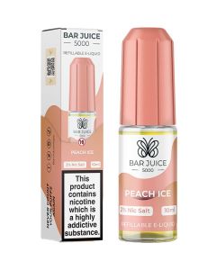 Peach Ice Nic Salt By Bar Juice 5000 — 10ml Bar Juice 5000 e-liquid bottle