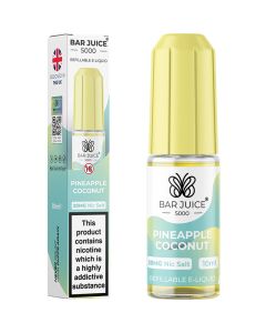 Pineapple Coconut Nic Salt By Bar Juice 5000 — 10ml Bar Juice 5000 e-liquid bottle