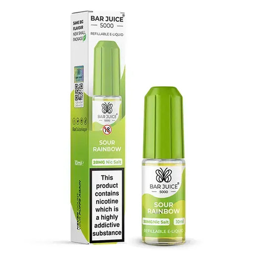 Sour Rainbow Nic Salt By Bar Juice 5000 — 10ml Bar Juice 5000 e-liquid bottle