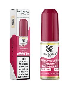 Strawberry Cherry Raspberry Nic Salt By Bar Juice 5000 — 10ml Bar Juice 5000 e-liquid bottle