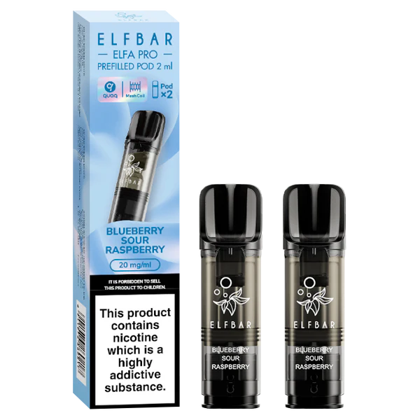 Elfbar ELFA PRO – Blueberry Sour Raspberry Replacement Pods