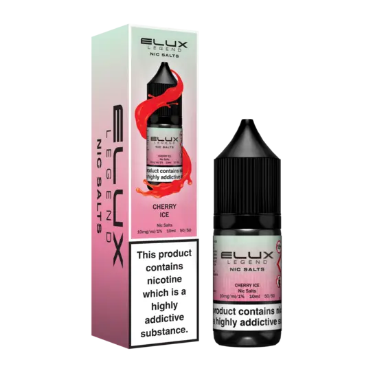 Elux Legend Cherry Ice Nic Salt E-Liquid 10ml Bottle – Available in 5mg, 10mg, 20mg Nicotine Strengths