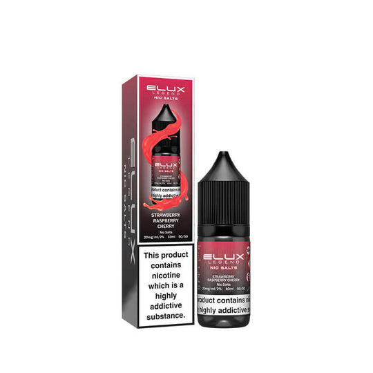 Elux Legend Strawberry Raspberry Cherry Nic Salt E-Liquid 10ml Bottle – Available in 5mg, 10mg, 20mg Nicotine Strengths