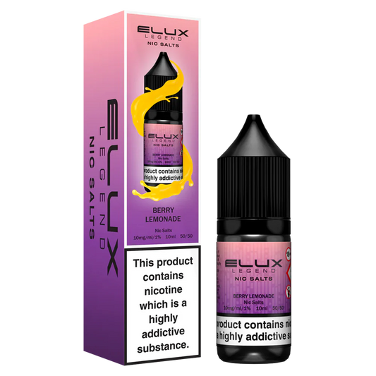 Elux Legend Berry Lemonade Nic Salt E-Liquid 10ml Bottle – Available in 5mg, 10mg, 20mg Nicotine Strengths