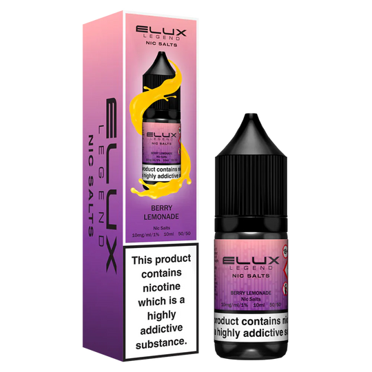Elux Legend Berry Lemonade Nic Salt E-Liquid 10ml Bottle – Available in 5mg, 10mg, 20mg Nicotine Strengths