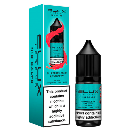 Elux Legend Blueberry Sour Raspberry Nic Salt E-Liquid 10ml Bottle – Available in 5mg, 10mg, 20mg Nicotine Strengths