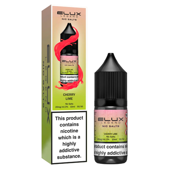 Elux Legend Cherry Lime Nic Salt E-Liquid 10ml Bottle – Available in 5mg, 10mg, 20mg Nicotine Strengths