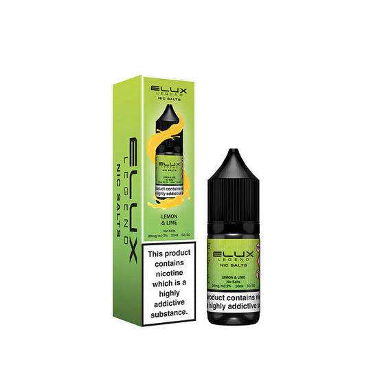 Elux Legend Lemon & Lime Nic Salt E-Liquid 10ml Bottle – 5mg, 10mg, 20mg Nicotine Strengths